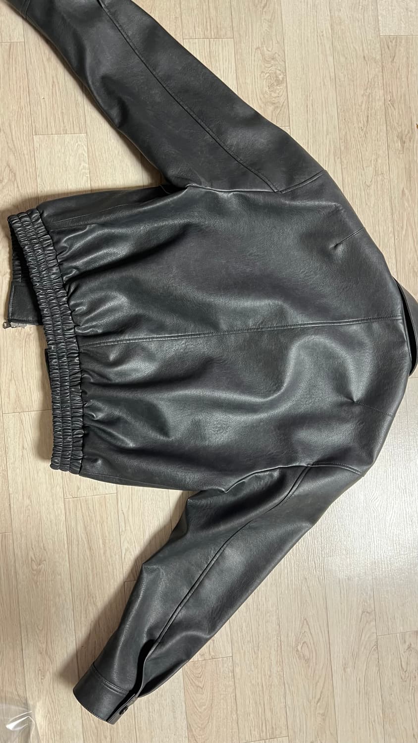 파브레가 PRTPRT 레더 봄버 자켓 블랙 상품이미지4