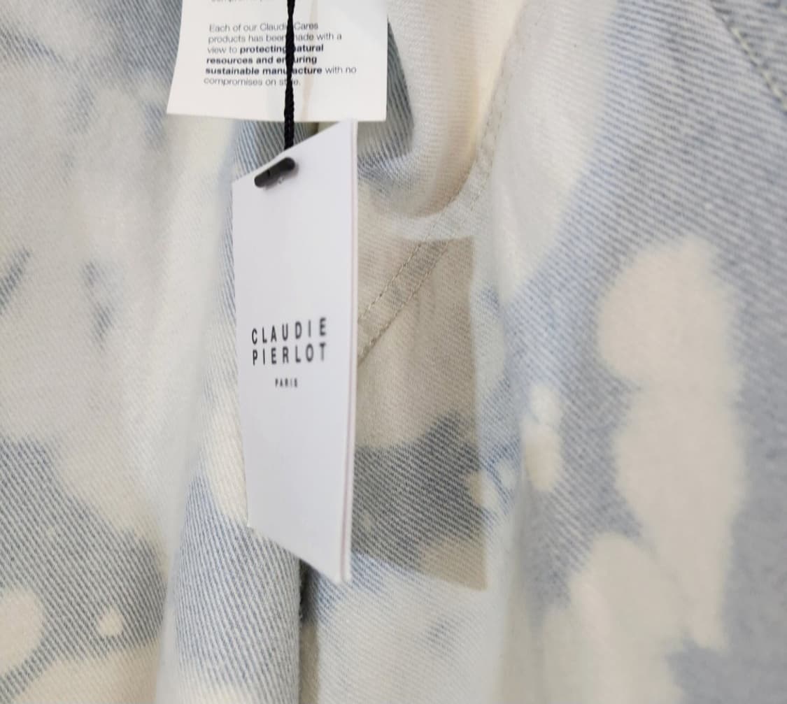 (새상품)끌로디피에로 오픈형 벨티드 워싱 데님자켓 66사이즈 상품이미지7