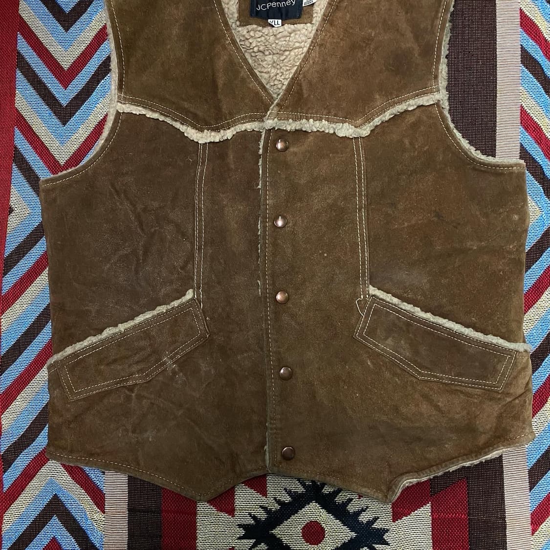 70s JCPENNY cowhide vest 상품이미지2