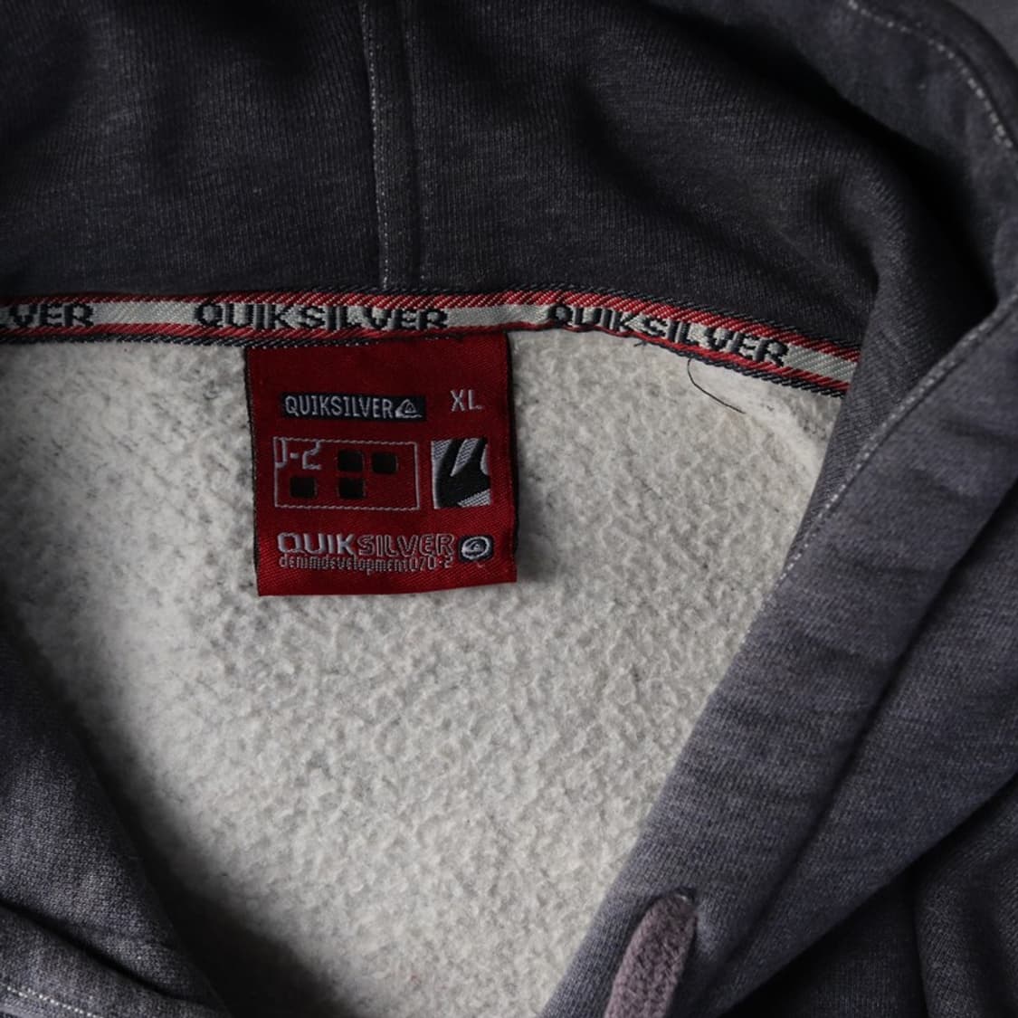 퀵실버 아카이브 자수 로고 후드 집업 XL 상품이미지6