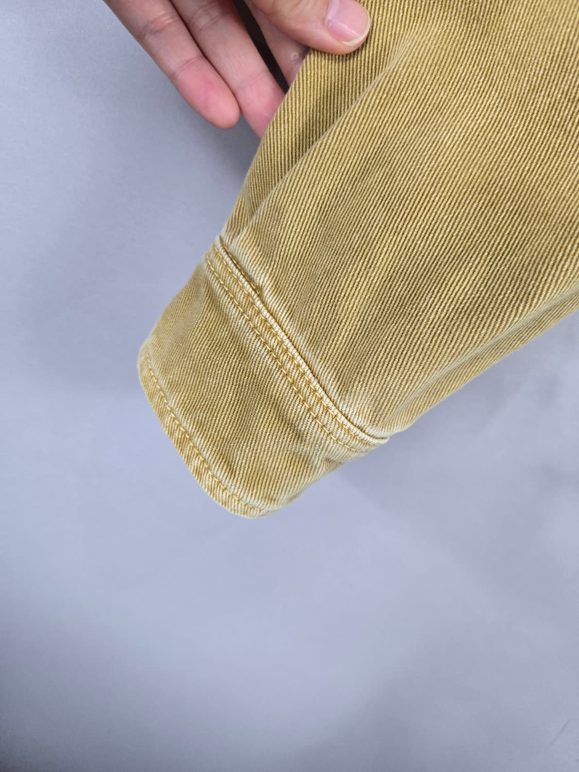 [무료배송]ZARA 자라 S 남성 릴렉스핏 데님 워크 셔츠 머스타드 상품이미지5