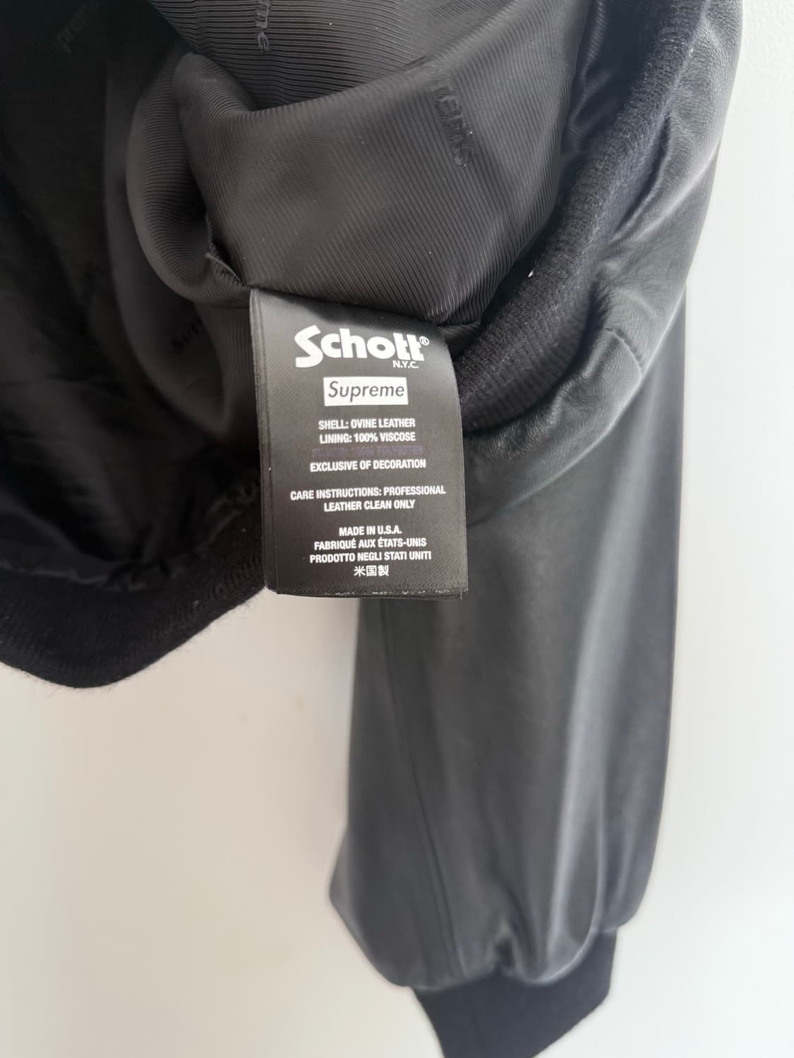 Supreme x schott 24ss 레더 후드 퍼 자켓 상품이미지7