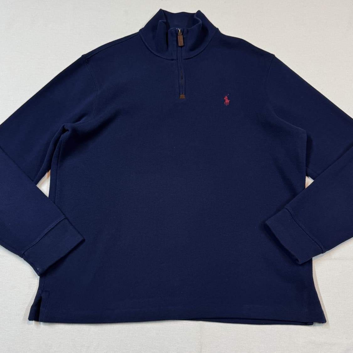 L) 폴로 랄프로렌 반집업 풀오버 코튼 니트 네이비 상품이미지2