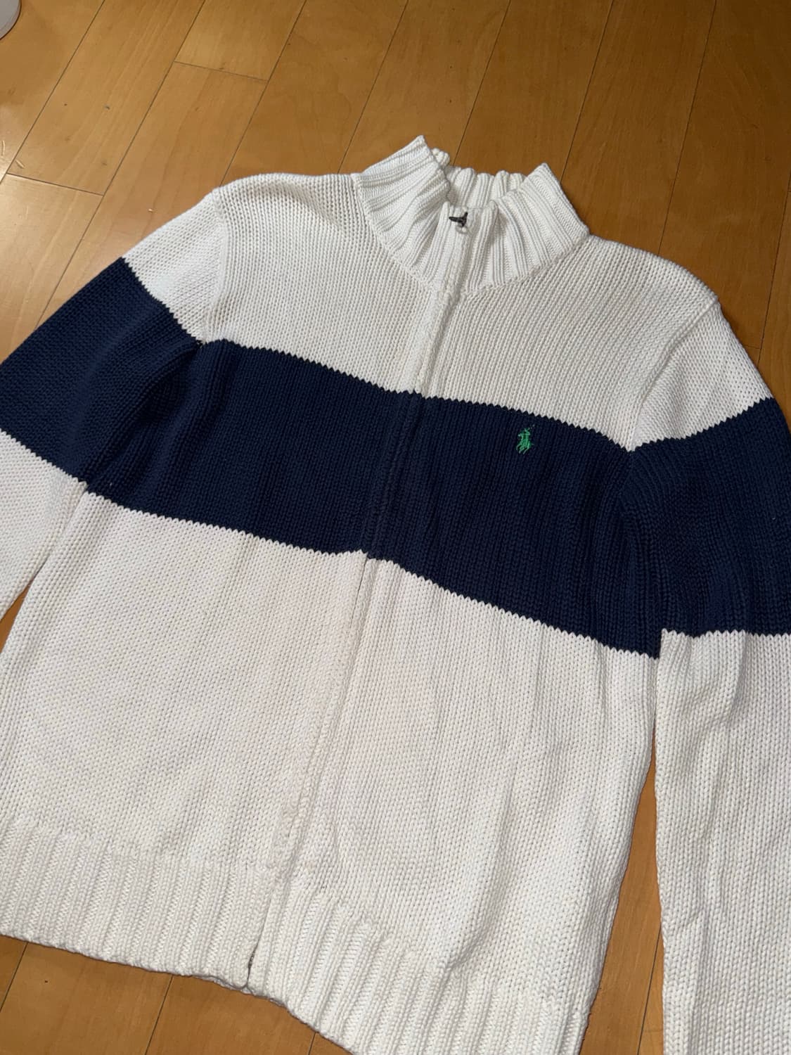 폴로 랄프로렌 네이비 니트 집업 상품이미지3