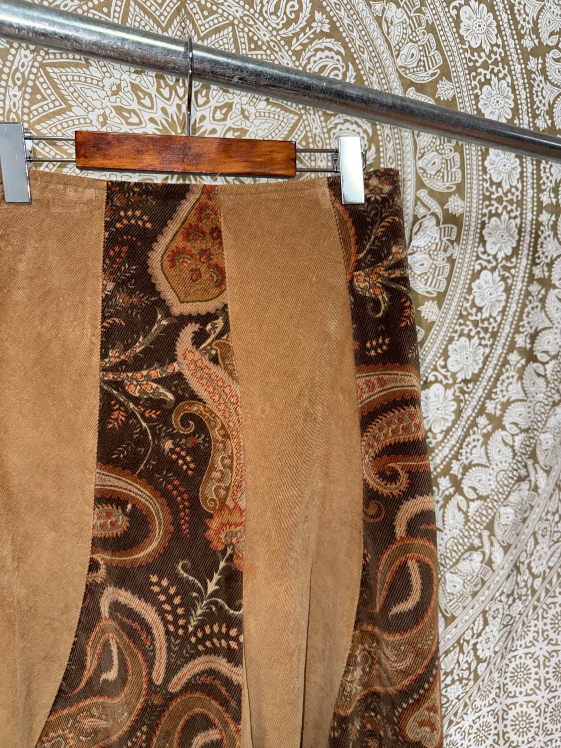 빈티지 여성 코듀로이 페이즐리 미디스커트  상품이미지4