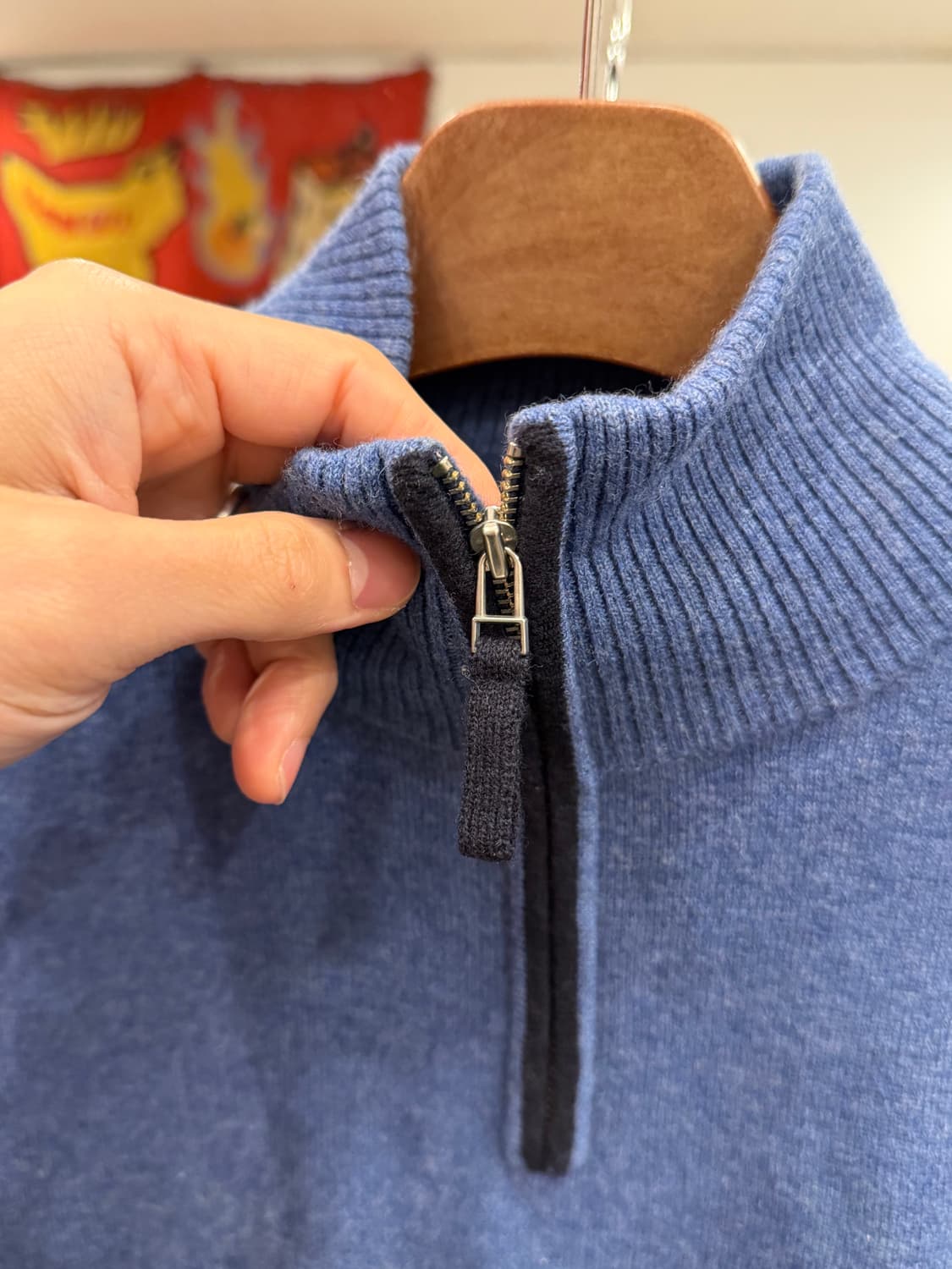 Lacoste 라코스테 하프넥 쿼터 집업 울 니트 상품이미지3