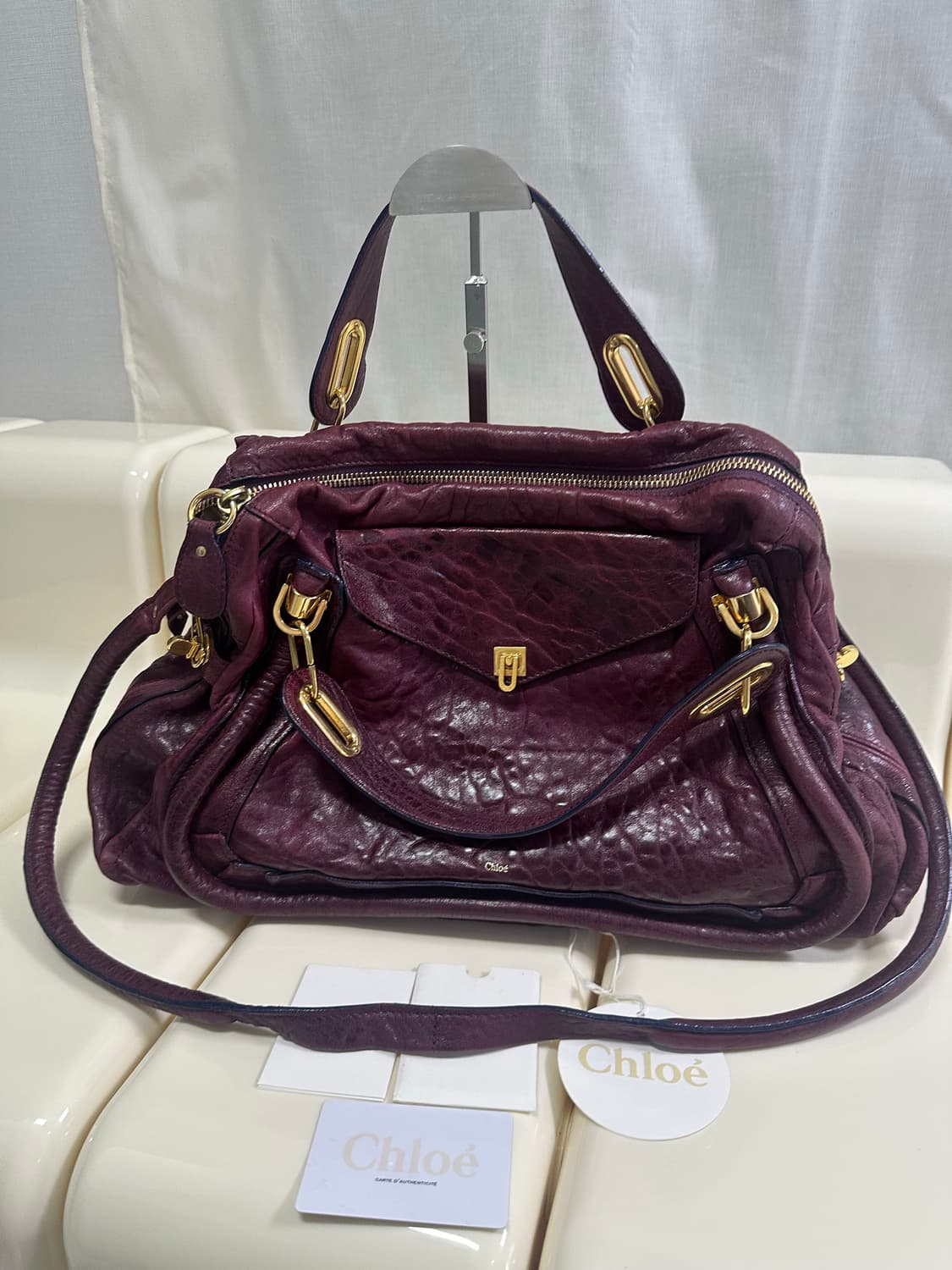 [A 정품] 끌로에 파라티백 퍼플 버건디 상품이미지2