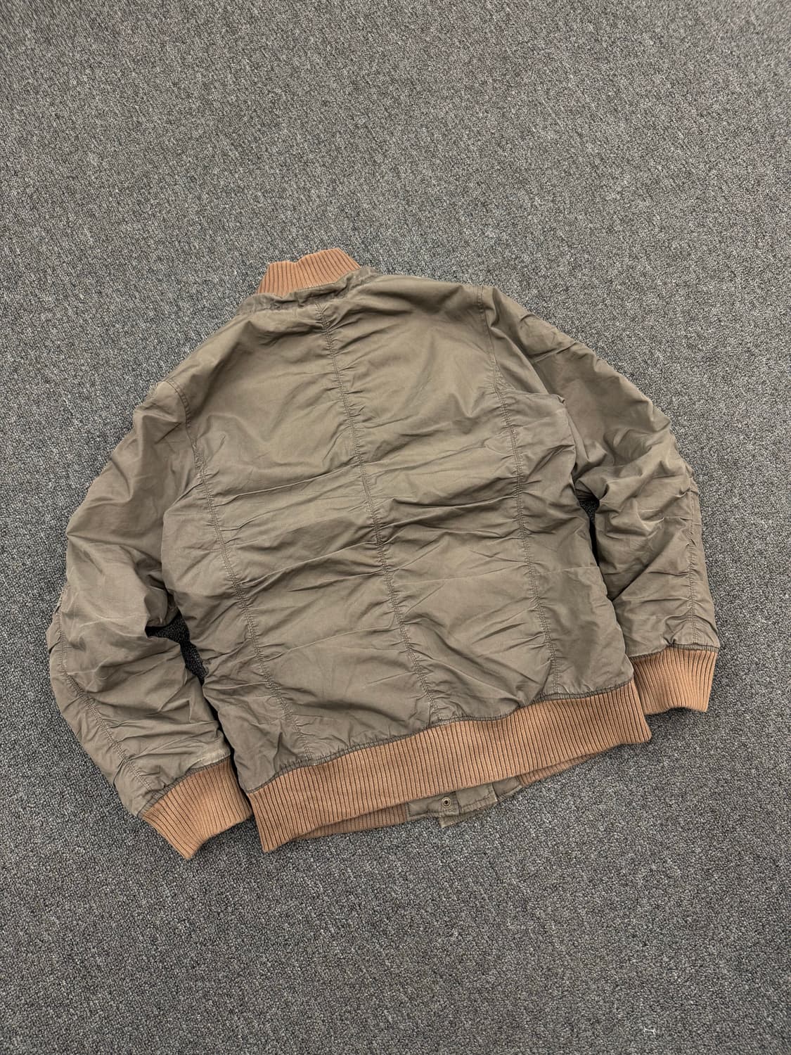 M)Japanese vintage Sunlucas 올리브 니트 봄버자켓 상품이미지2