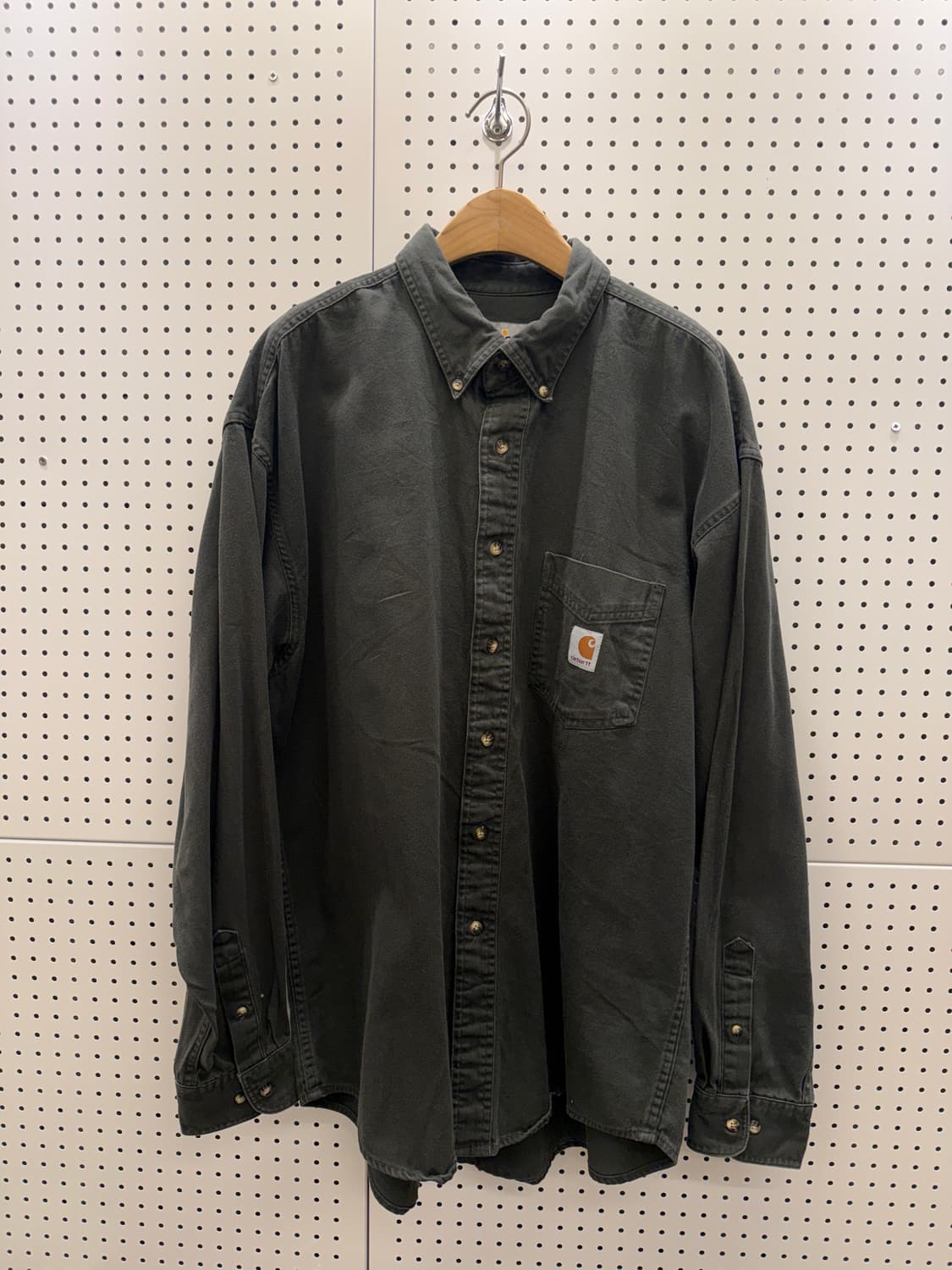 칼하트 카키 원포켓 워크 셔츠 U389 상품이미지2