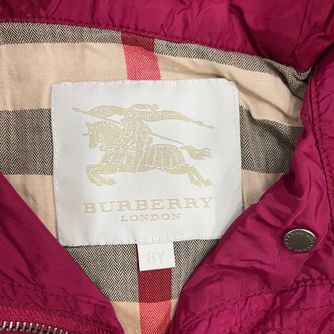 8Y 버버리 키즈 여아 바람막이 자켓 0122M1 상품이미지2