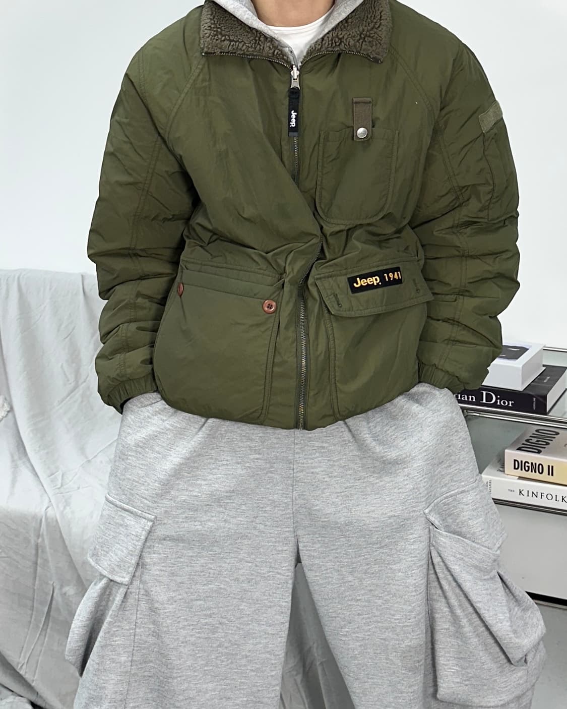 지프 리버시블 쉐르파 야상 자켓 L 상품이미지1