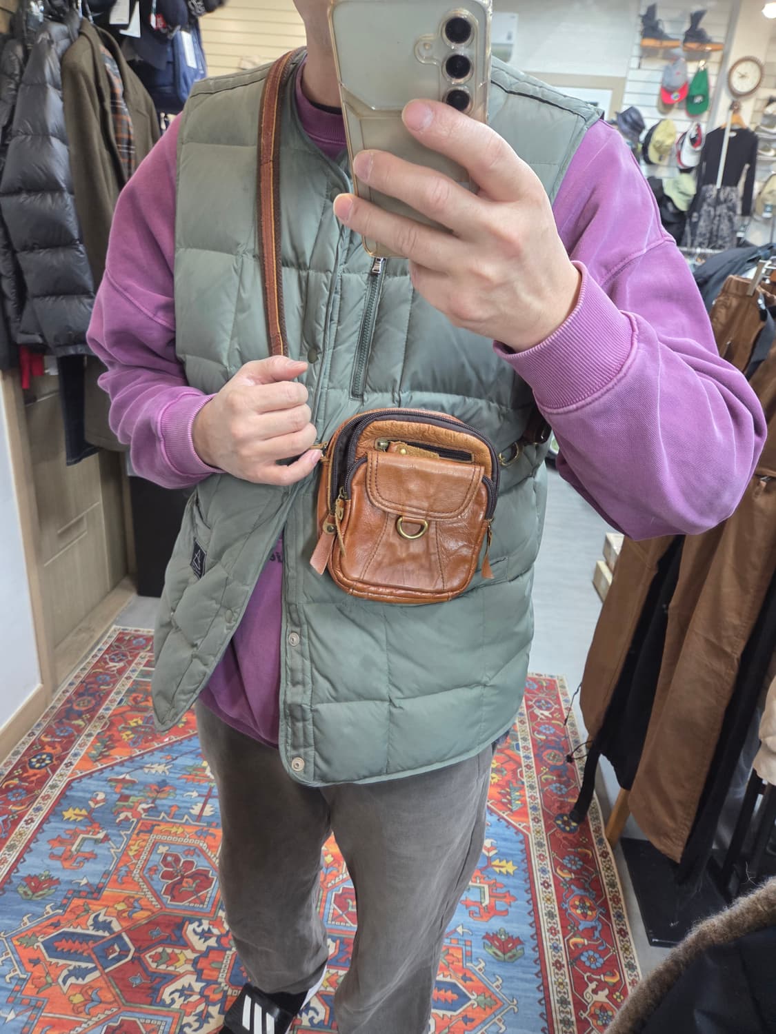 빈티지 샤나 크리스티안 가죽 미니크로스백  상품이미지6