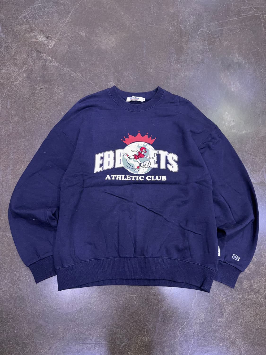이벳필드 어센틱 클럽 자수 맨투맨 스웻셔츠 네이비 M 상품이미지1