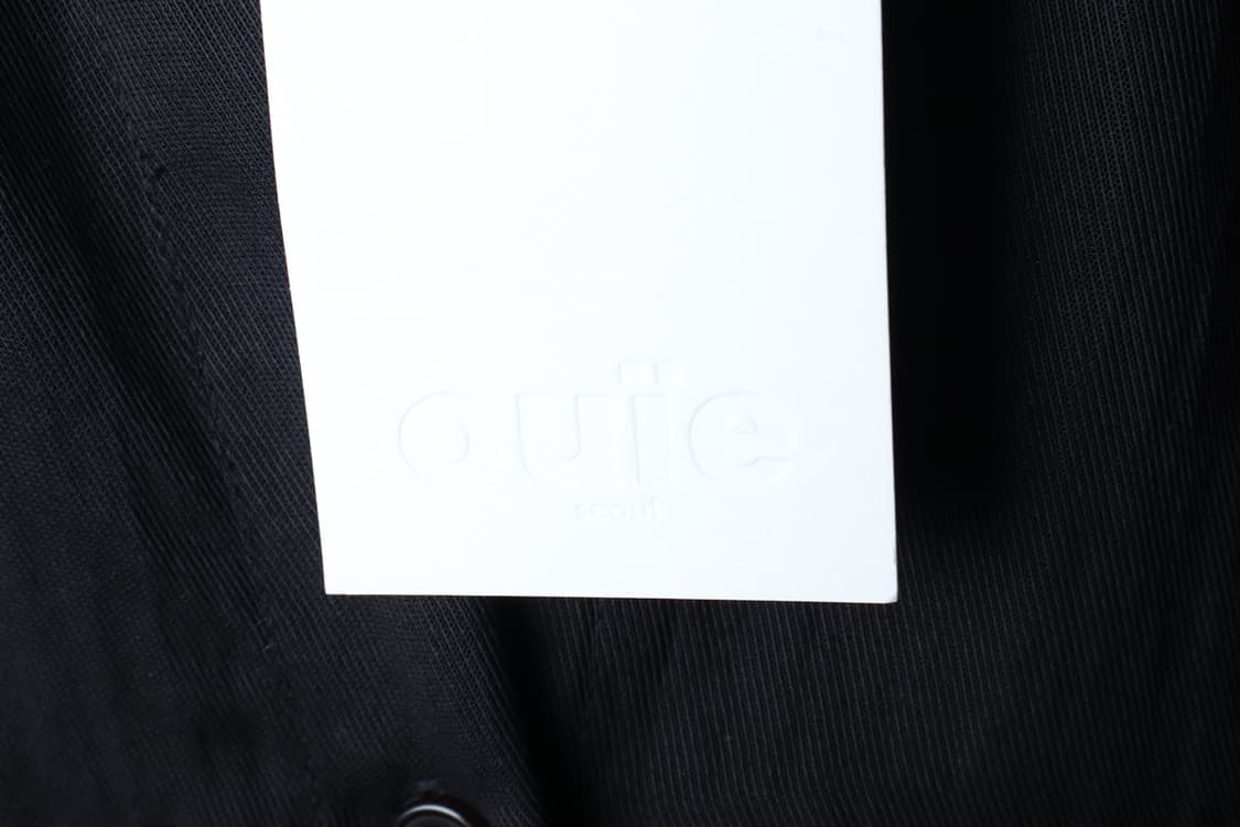 W(F) 우이 셔츠 남방 새상품 무지 블랙 놈코어-H33217 상품이미지5