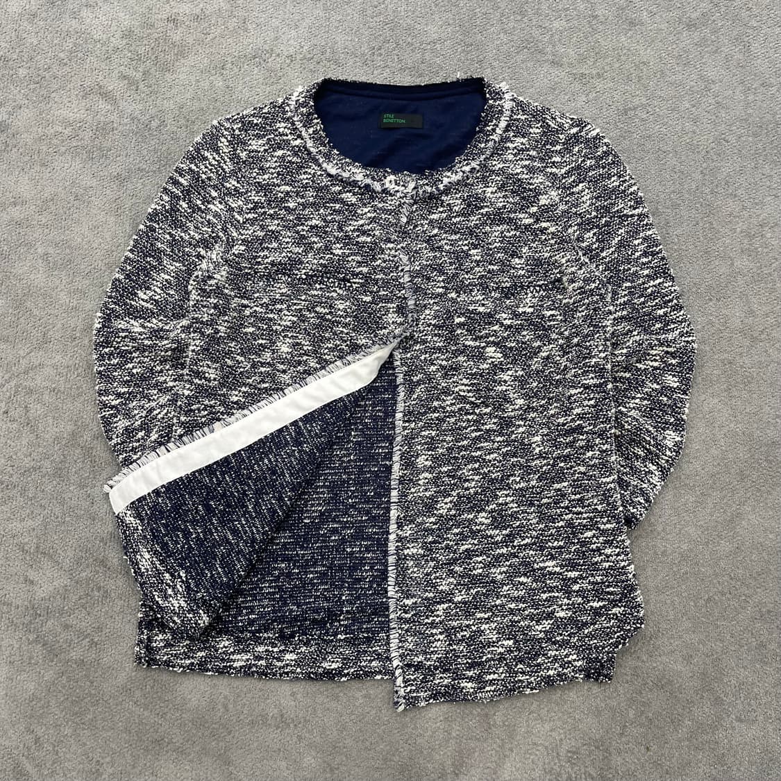 90 베네통 트위드 자켓 상품이미지2