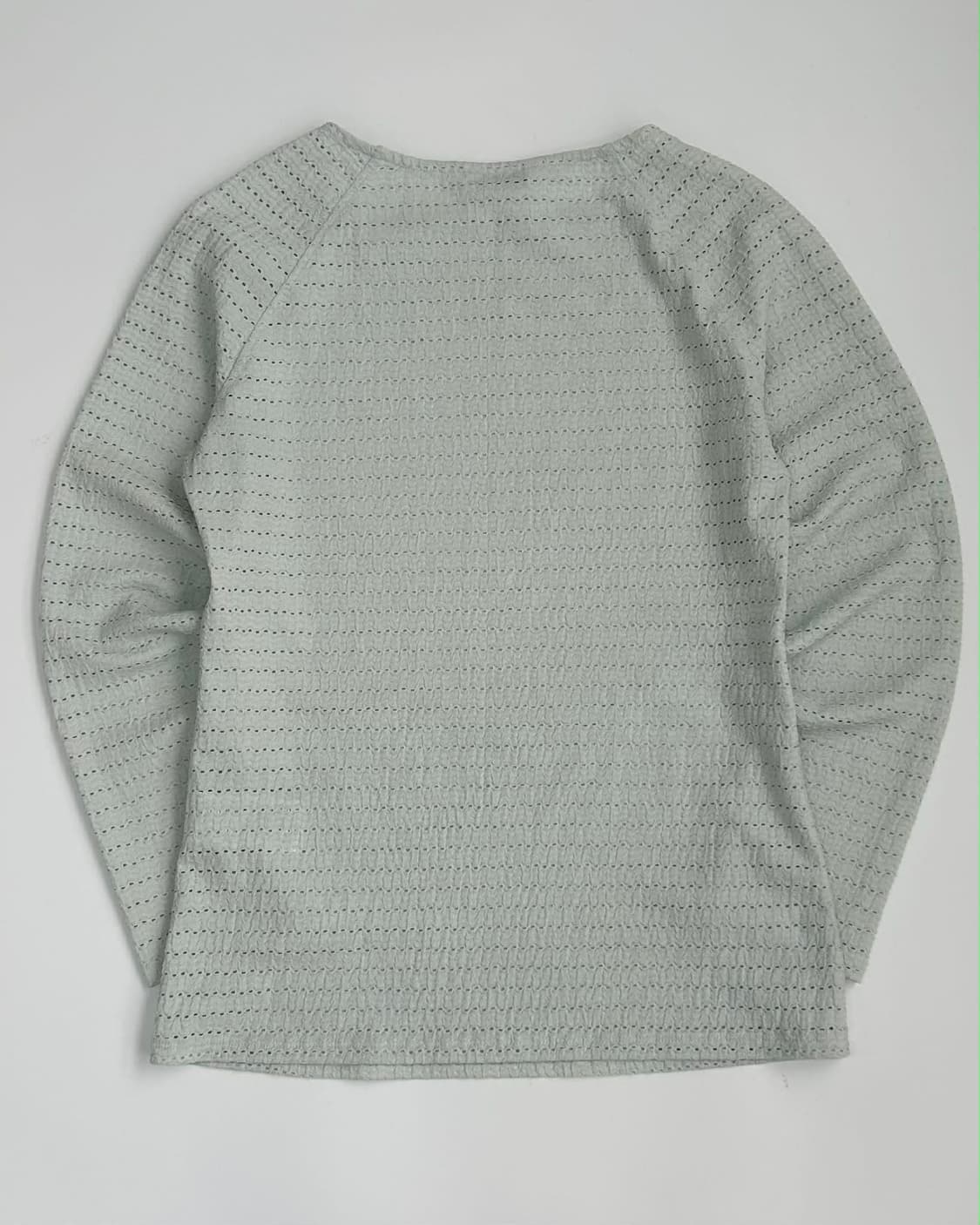 [S]ORR 오르 펀칭 텍스처 롱슬리브 티셔츠 민트 상품이미지2