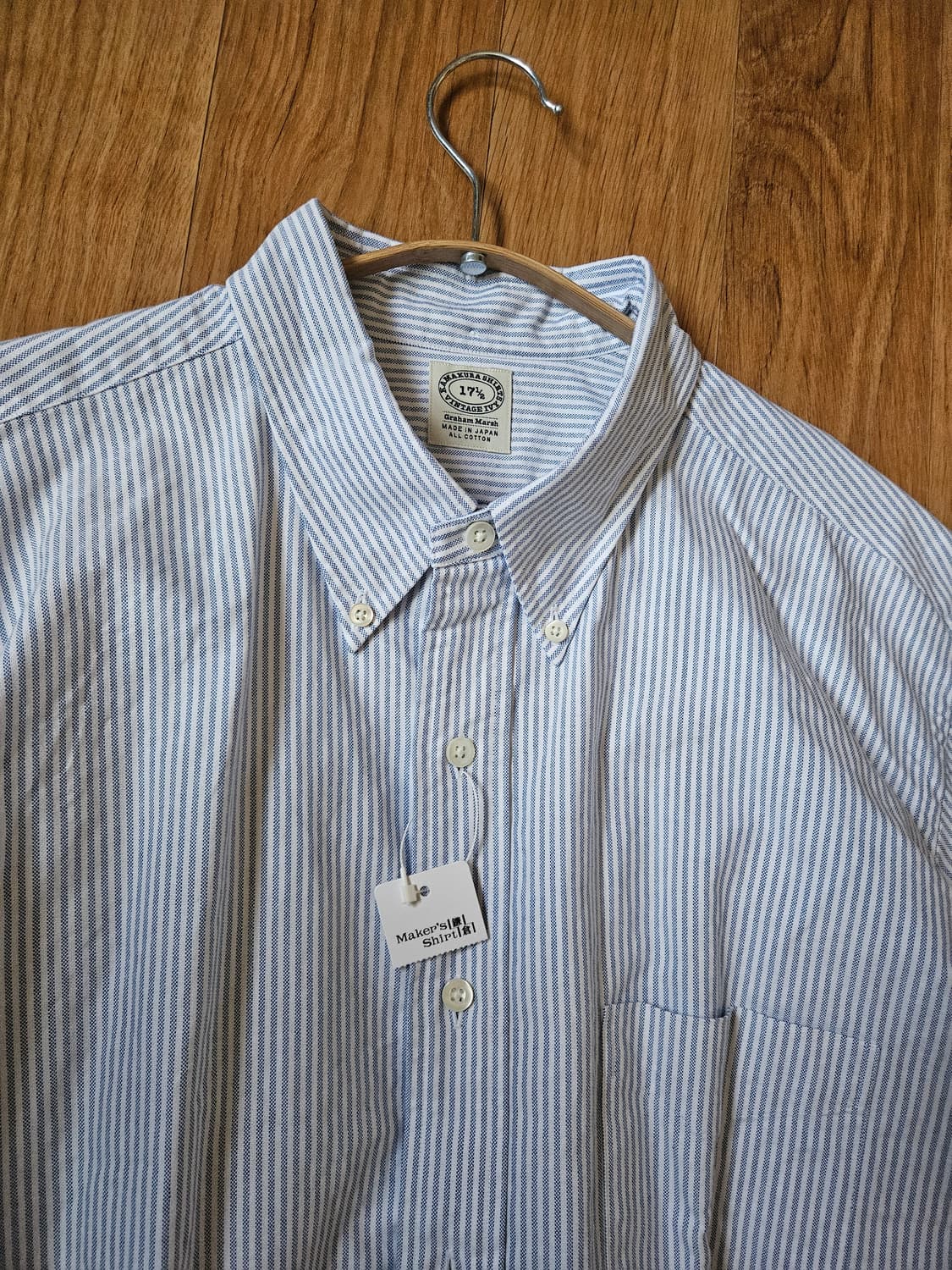 가마쿠라셔츠 ocbd 스트라이프 옥스포드셔츠 상품이미지1