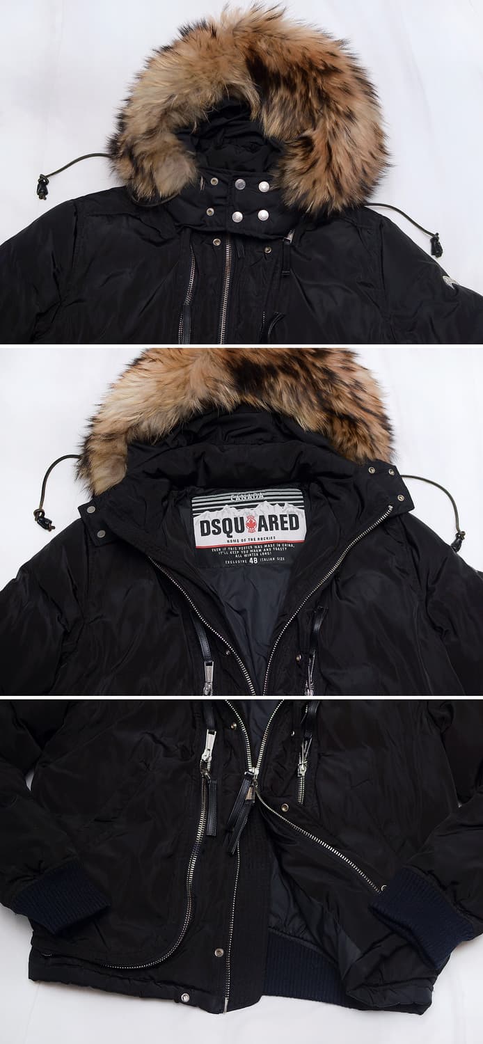 디스퀘어드 몬스터퍼 구스다운 와이드 지퍼 패딩 봄버 (48 / 100+) 상품이미지4