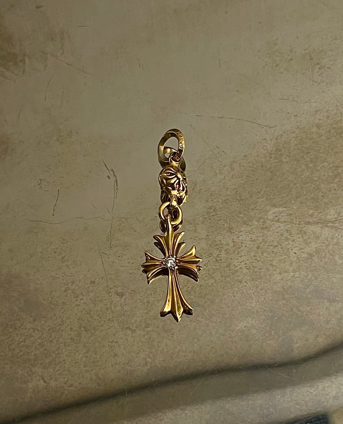 [크롬하츠] 22k 원 볼 타이니 크로스 1P 파베 다이아 펜던트 참 상품이미지1