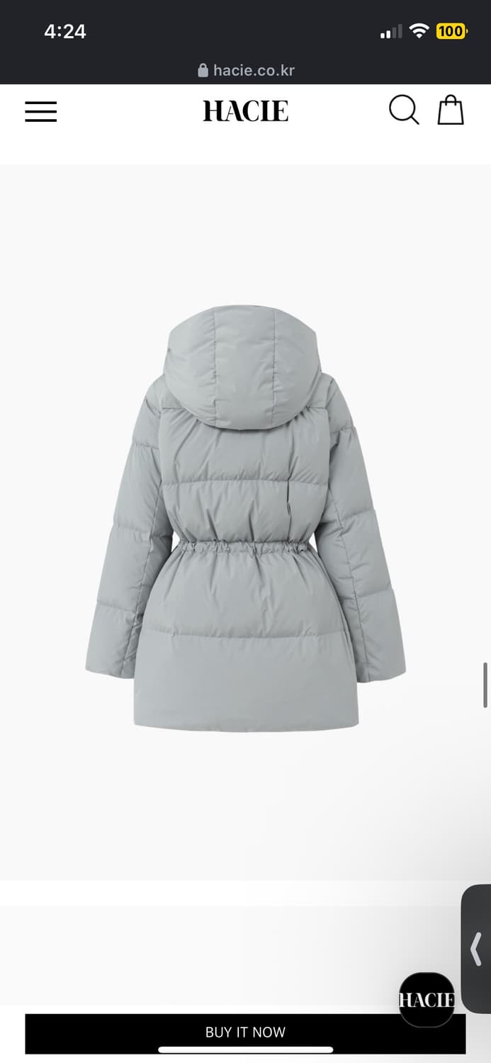 하시에 패딩 헤비 덤플링 다운 블루그레이 S 상품이미지4