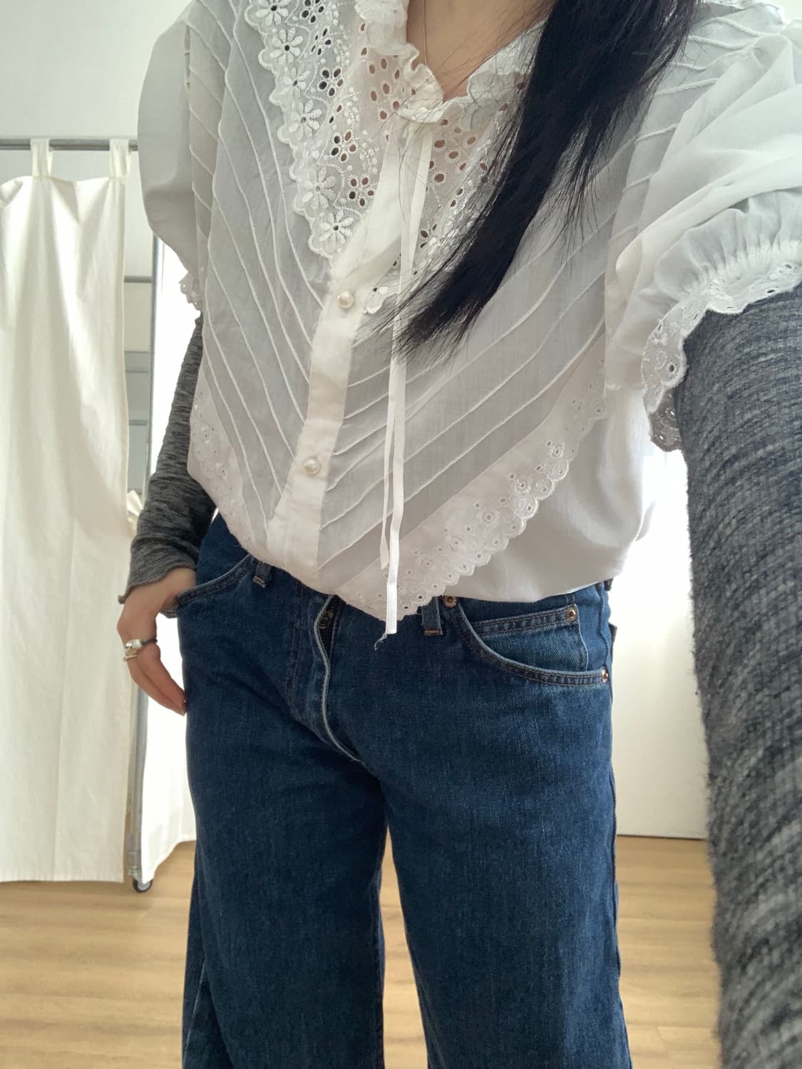 Europe vintage puffy frill BL 상품이미지7