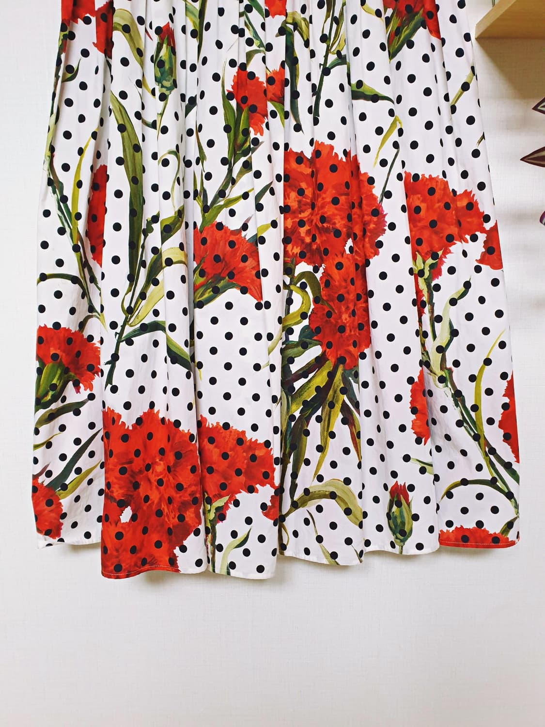 돌체앤가바나 정품 77 코튼 롱스커트 화이트 상품이미지8