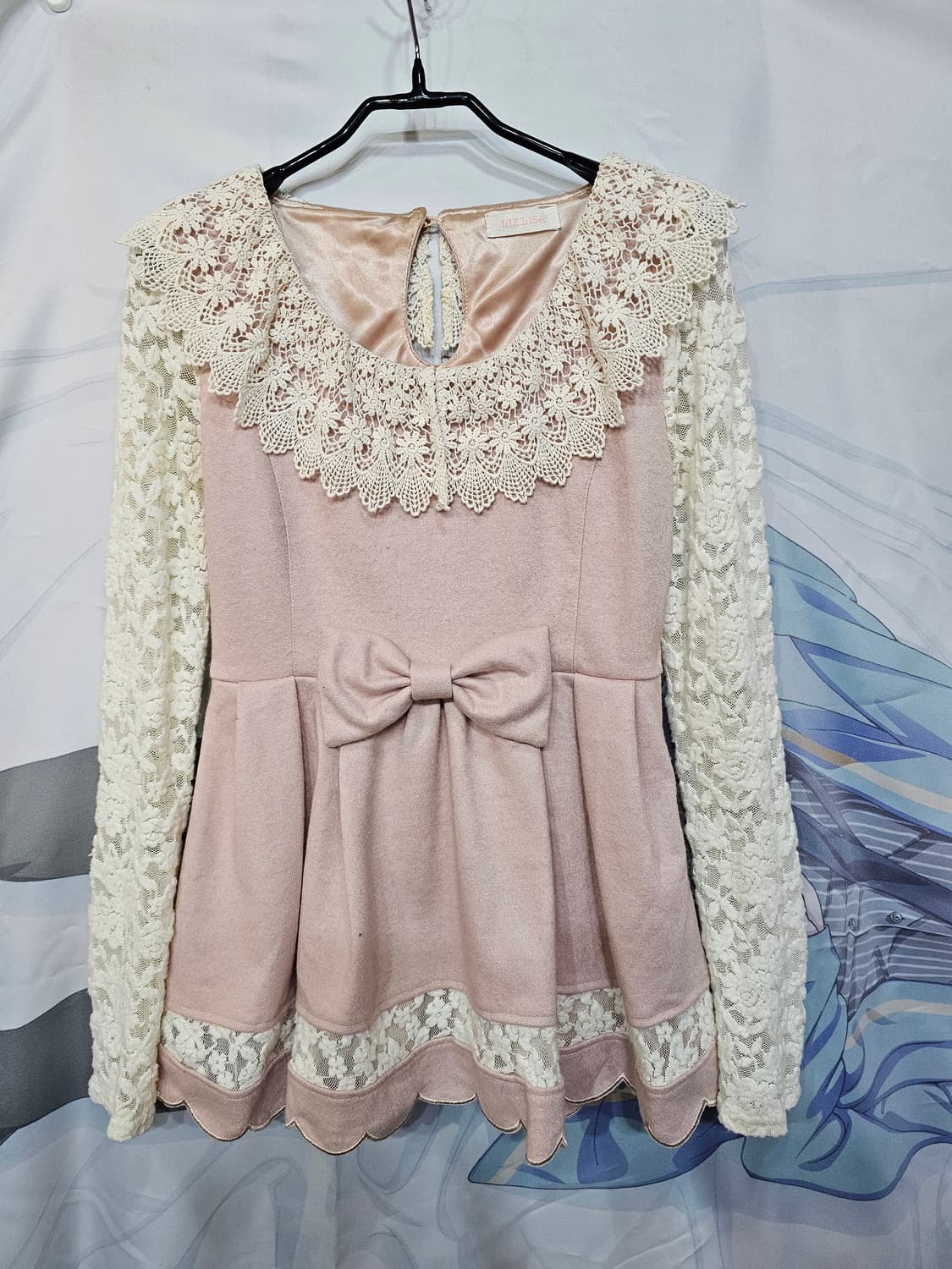 LIZ LISA 리즈리사 핑크 리본 레이스 탑 상품이미지5