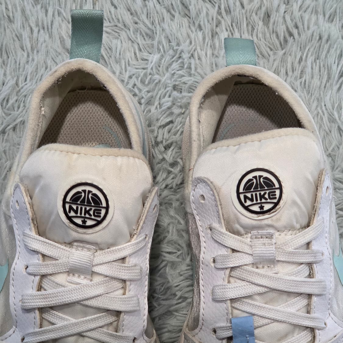 8a-23:나이키 로우 컷 스니커즈 화이트/민트 (23.5cm)-세탁 상품이미지9