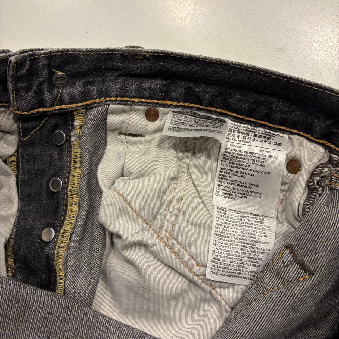 [28x32] 리바이스 501 CT 데님 빈티지 워싱진 팬츠 C481 상품이미지7