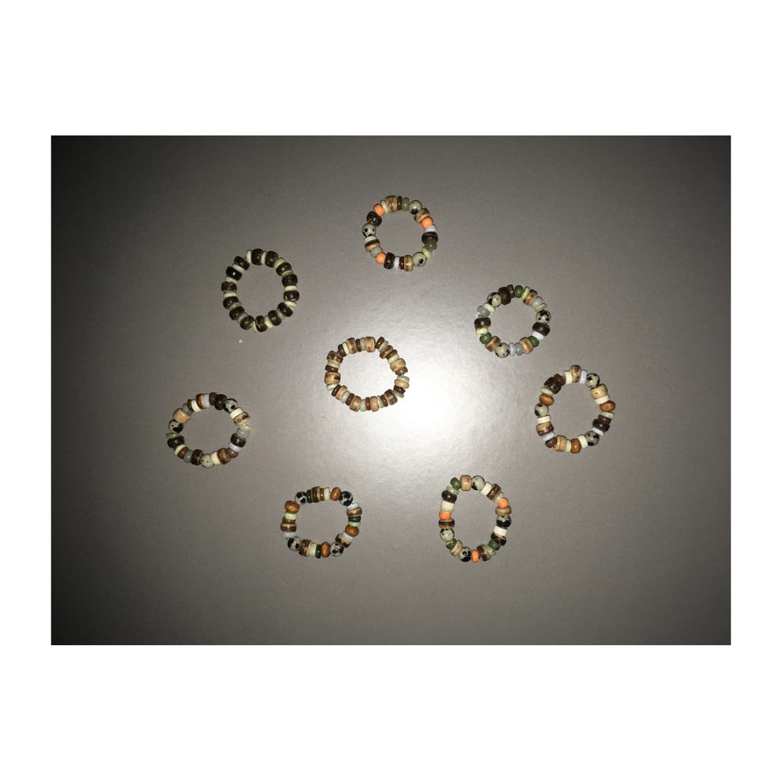 [악] 빈티지 믹스비즈 반지 키링 상품이미지1