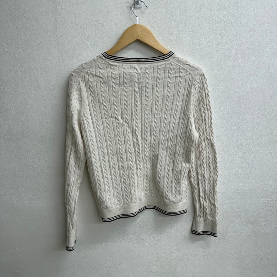 타미힐피거 아이보리 케이블 니트 L 상품이미지3