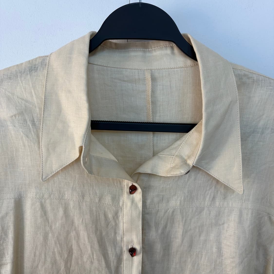 더엣지 아이보리 린넨 남방 자켓 상품이미지2