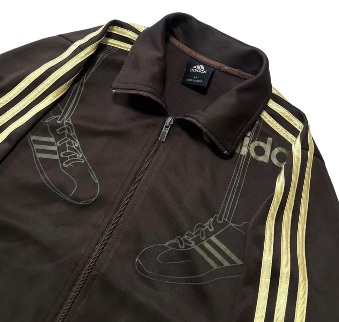 아디다스 올드스쿨 브라운 골드 져지 트랙탑 상품이미지2