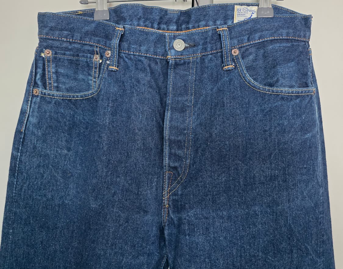 오어슬로우 orSLOW 105 one wash 셀베지 진 팬츠 L (3) 상품이미지3