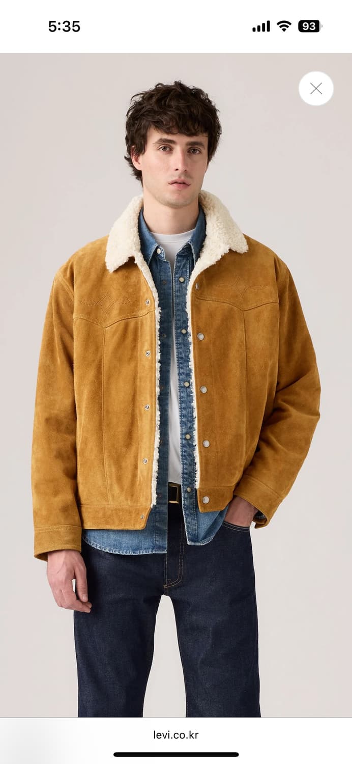 리바이스 웨스턴 스웨이드 쉐르파 자켓 L 상품이미지5