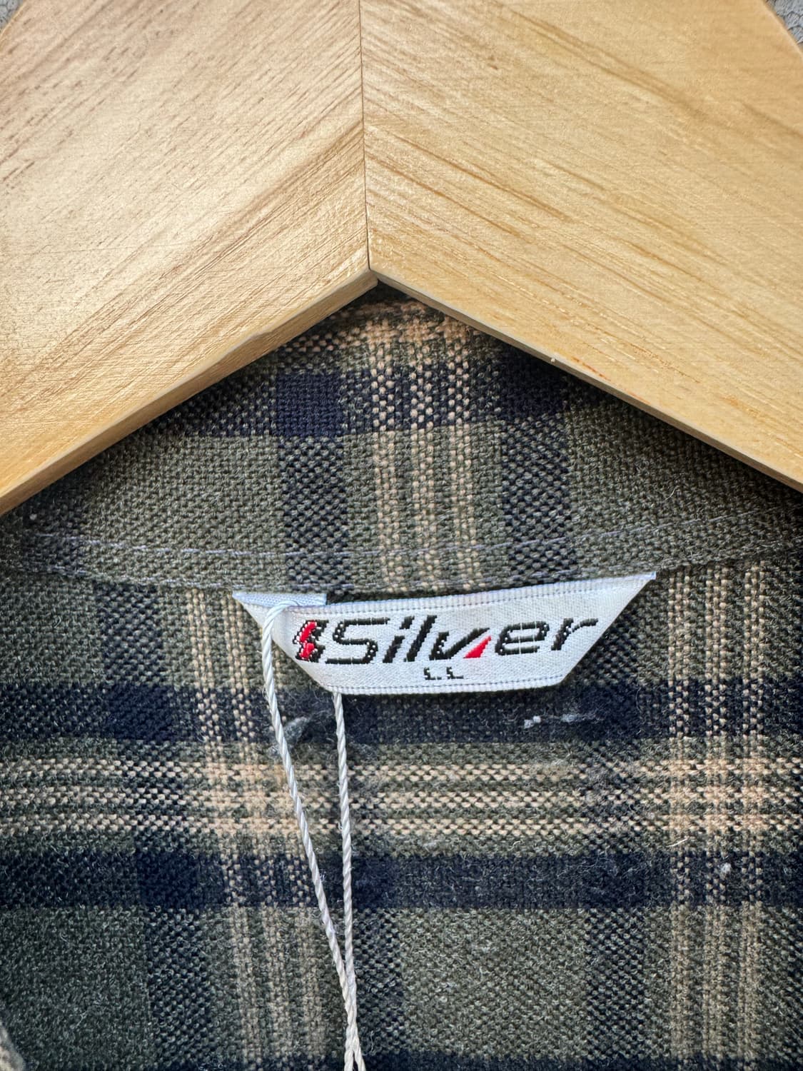 일본 빈티지 체크 패턴 포켓 플란넬 셔츠 LL 상품이미지4