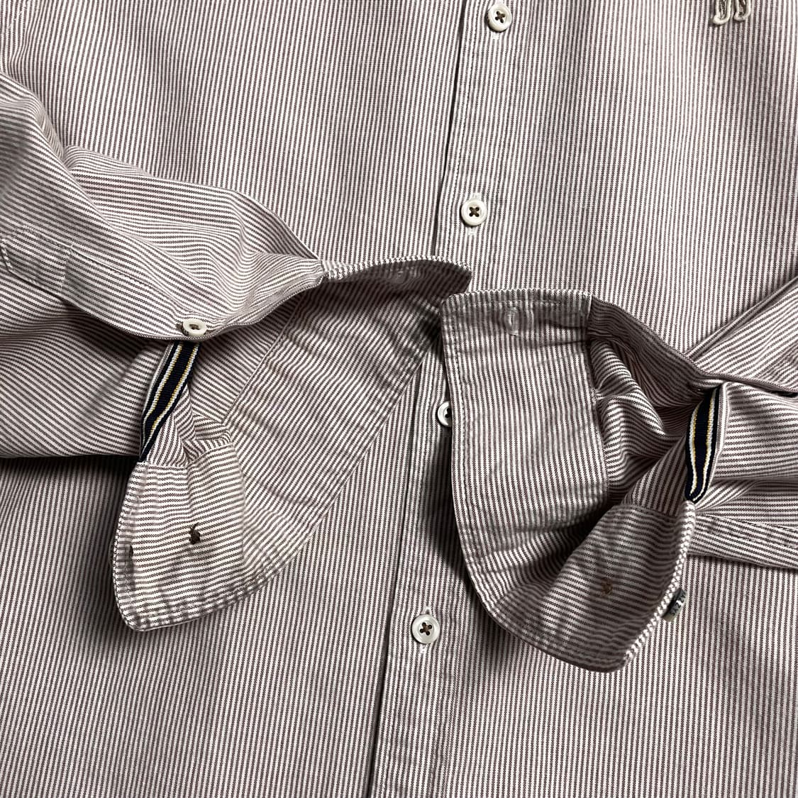 헤지스 자수로고 스트라이프 혼방 셔츠o 5332 상품이미지6