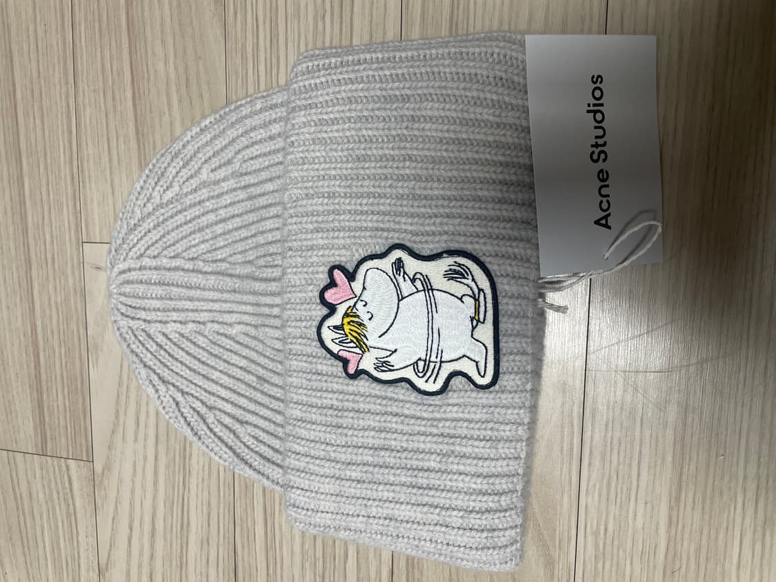 아크네 스튜디오 x 무민 울 비니 라이트 그레이 멜란지 상품이미지3