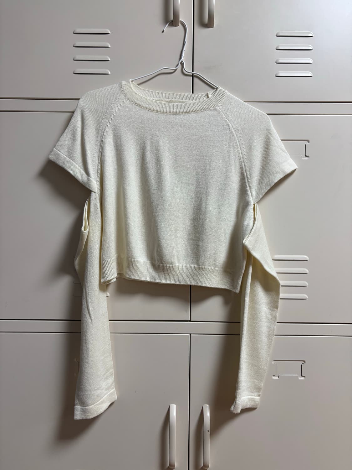아이보리 크롭 니트 (새상품) 상품이미지2