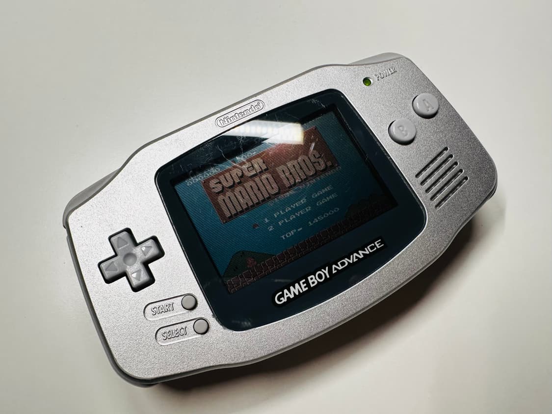 닌텐도 GBA 게임보이 어드밴스 메탈릭 실버 본체 + 서비스 알팩 판매 상품이미지8