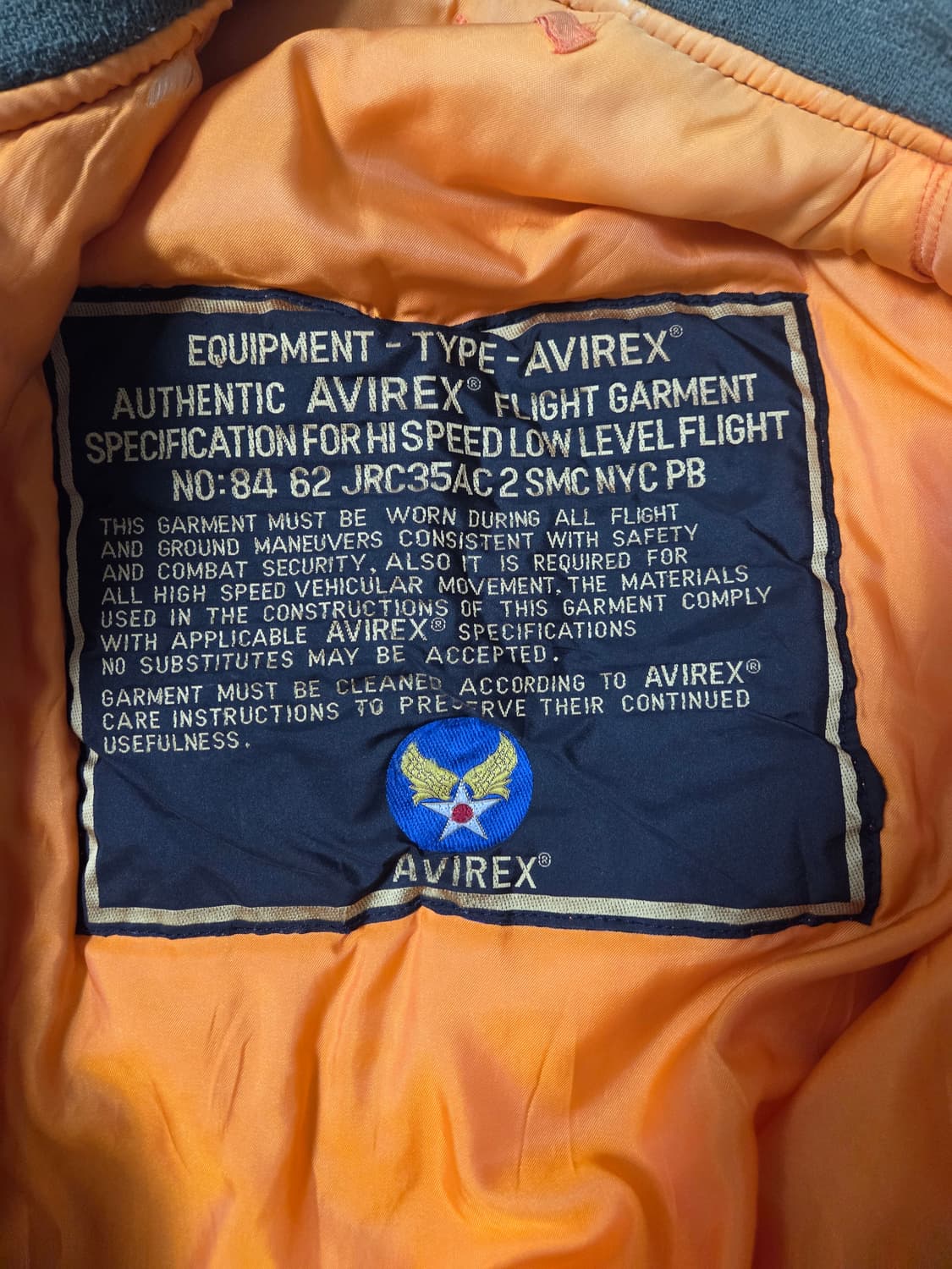 아비렉스 USA MA-1 상품이미지2