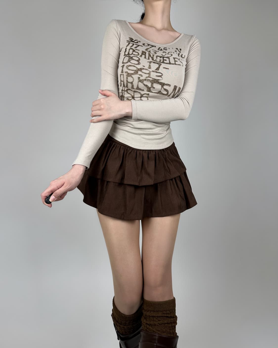 레터링 빈티지 긴팔티 상품이미지2