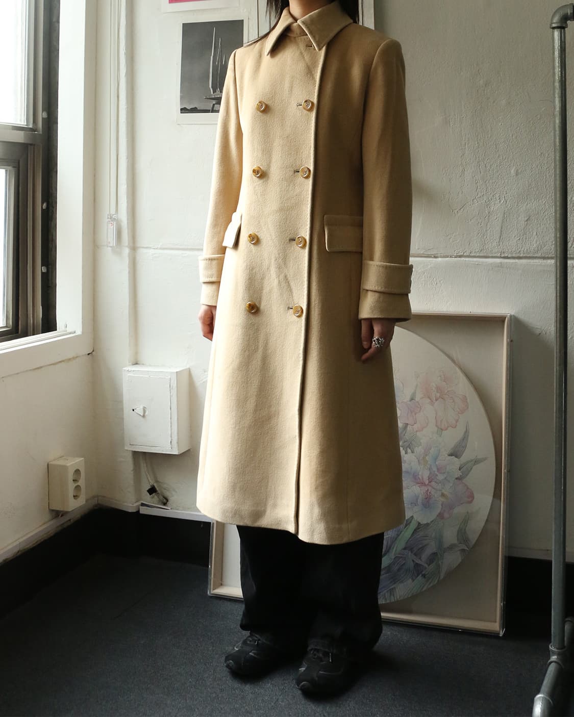 미셸 클랑 앙고라 더블 코트  상품이미지1