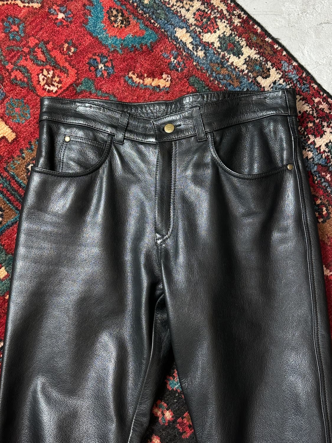 리얼 레더 부츠컷 팬츠 플레어진 크롬하츠st 상품이미지5