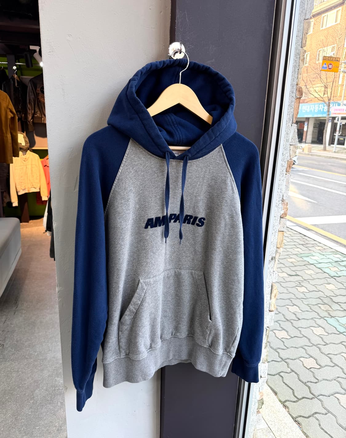 L/ 아미 파리스 로고 투톤 후드티 상품이미지2