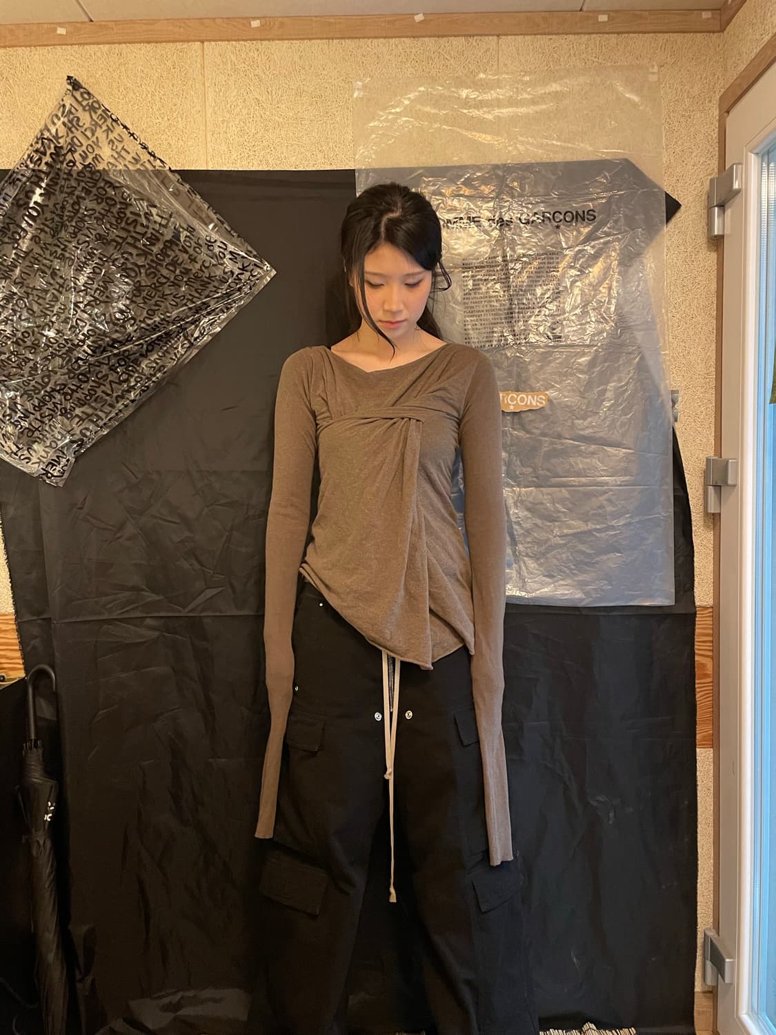 Rick Owens Lilies twisted drape long sle 상품이미지2