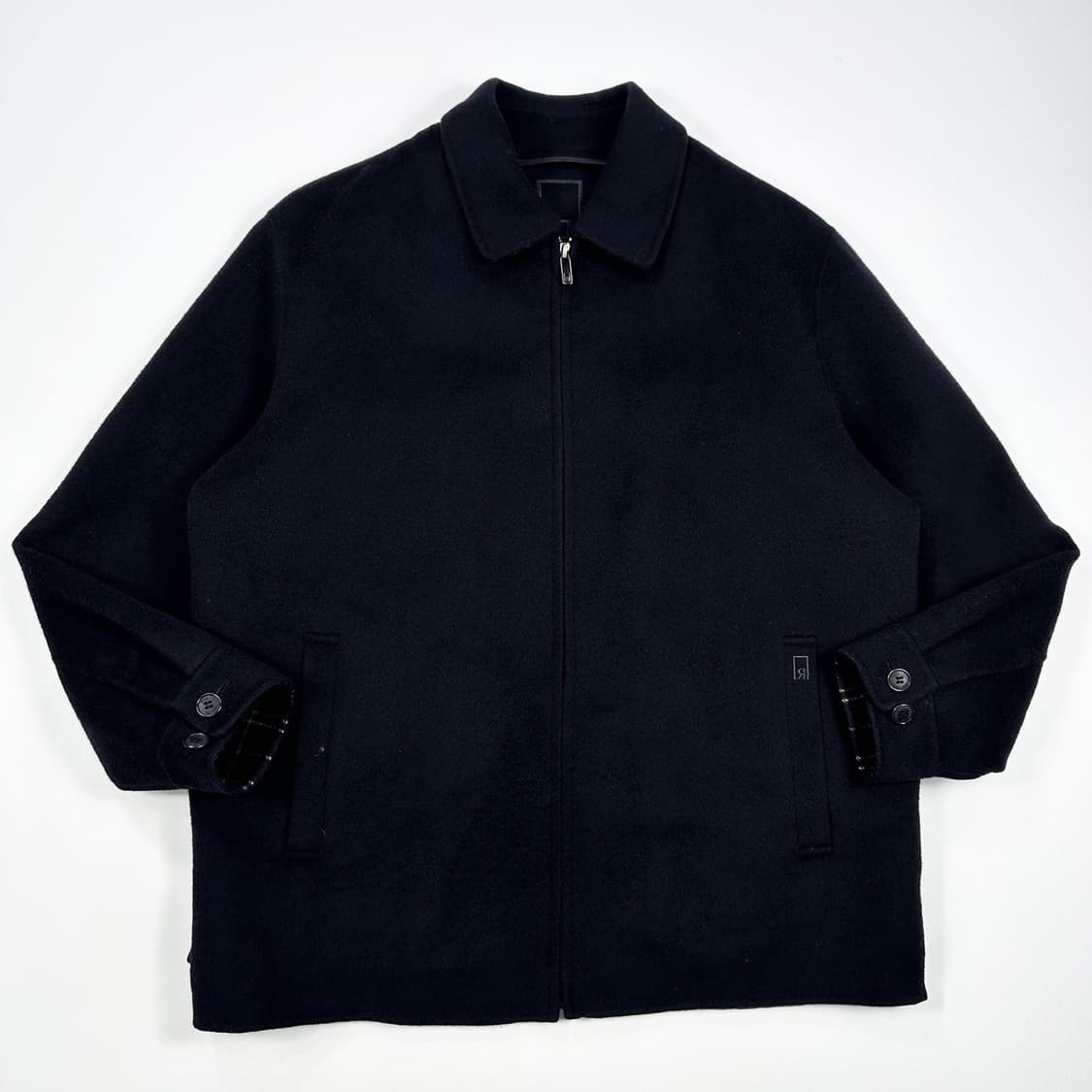 VTG 빈티지 블랙 모직 블루종 자켓 (M) 상품이미지2