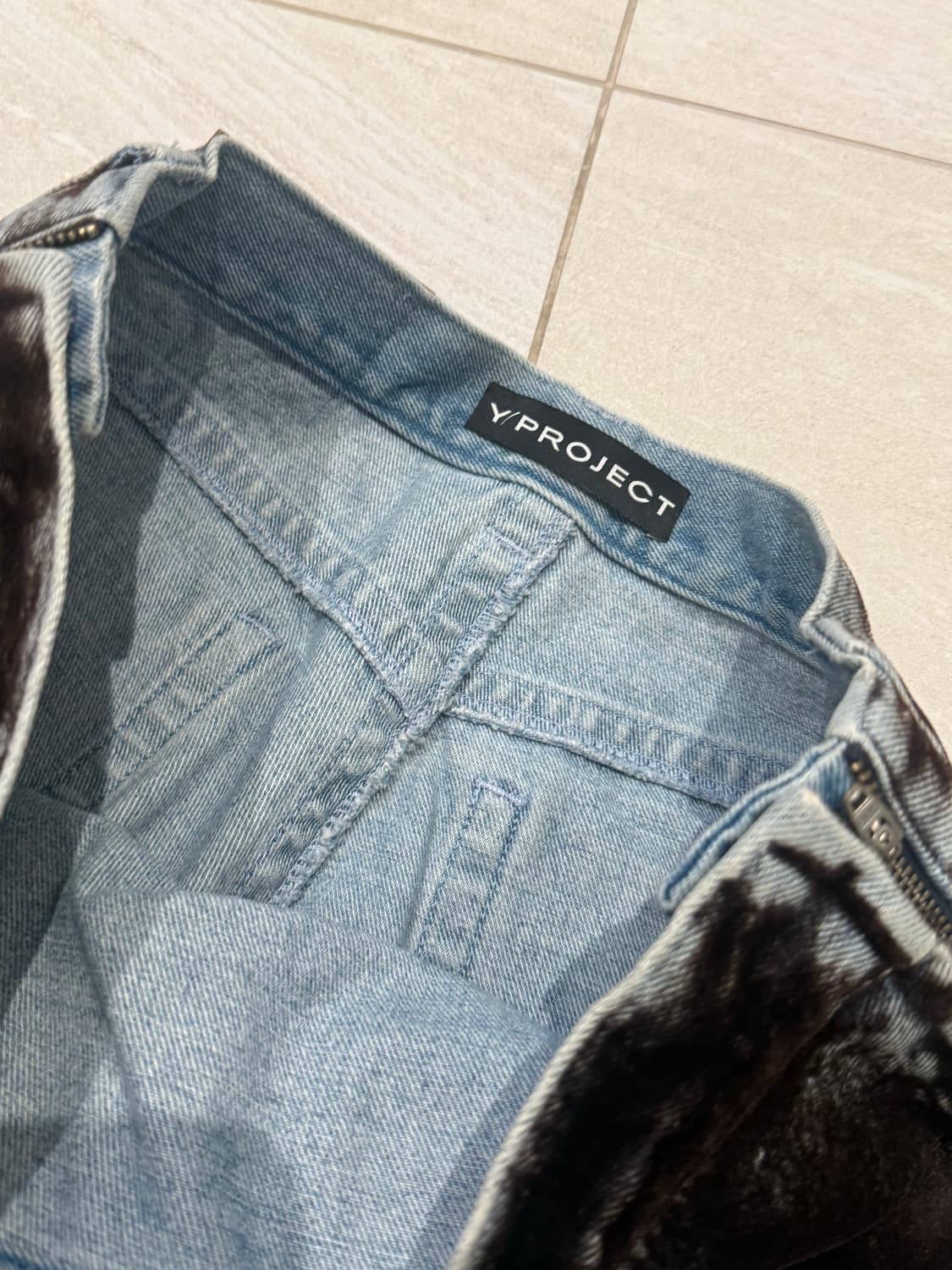 와이프로젝트 데님 수플레 프린팅 팬츠 상품이미지2