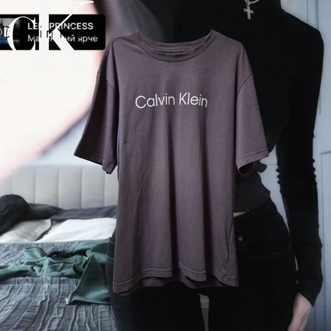 Calvin Klein Dark brown logo top 상품이미지1