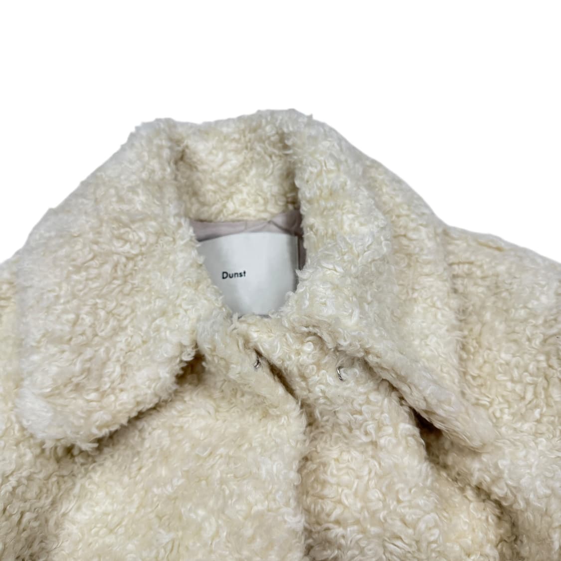 DUNST 던스트 와이드 벨티드 테디 뽀글이 롱코트 아이보리 S 상품이미지2